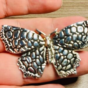 Silver Butterfly Brooch